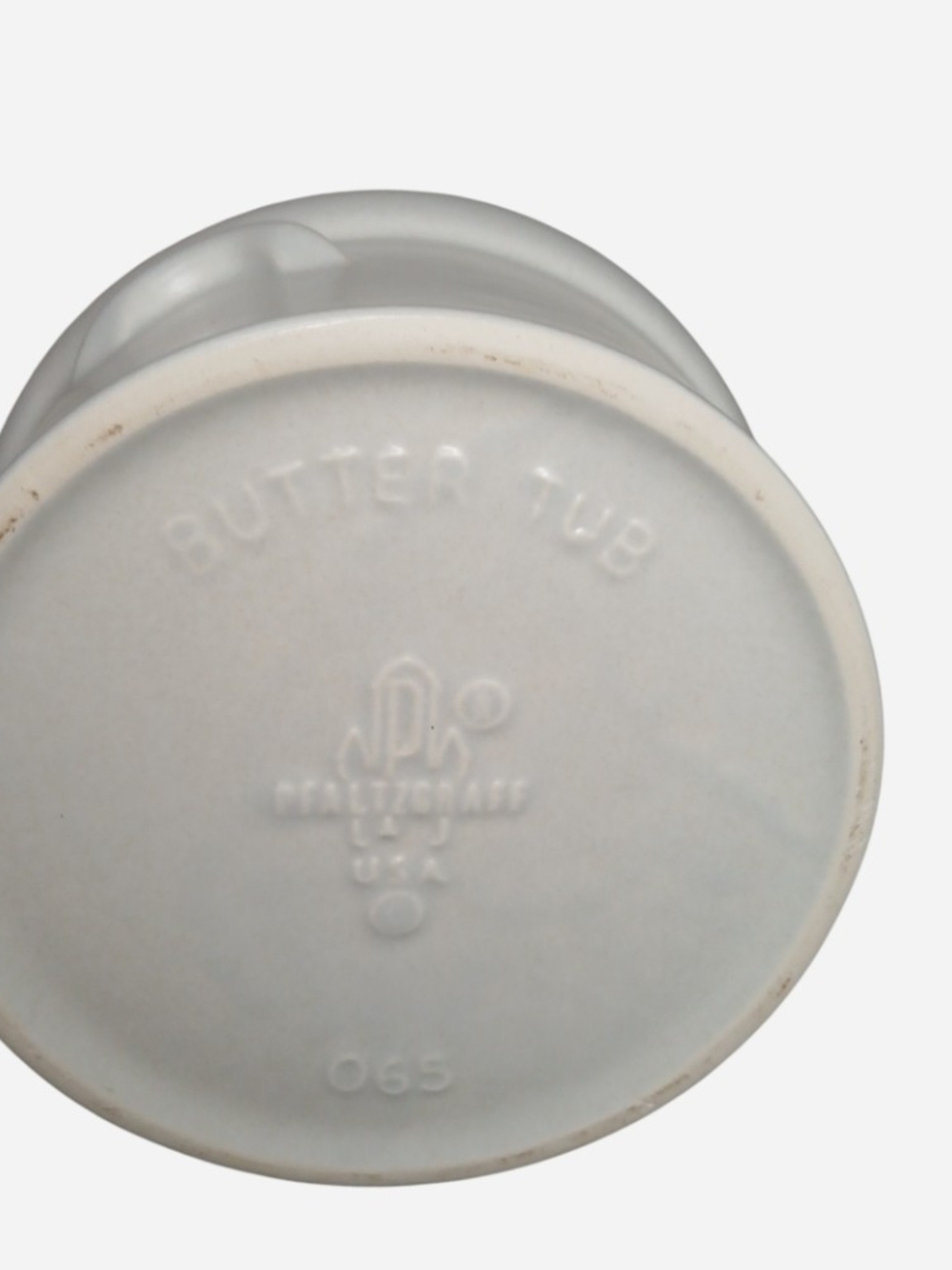 Pfaltzgraff White and Blue Ceramic Butter Tub - Picture 4 of 4